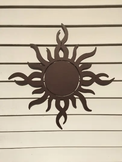 Garden Modern Sun Metal Wall Art – Custom Street Numbers Sign – Weather - Resistant Outdoor Address Signs for Home Décor & Housewarming Gift - HouseSensationsArt