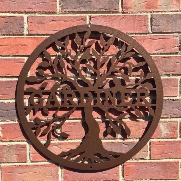 Personalized Last Name Tree of Life Tree of Life Sign House Sensations Art