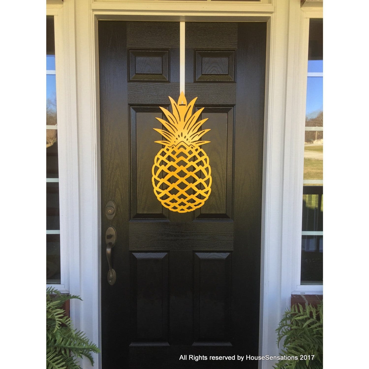 Pineapple Front Door Wreath- Front Door Decor Nautical Decor HouseSensationsArt