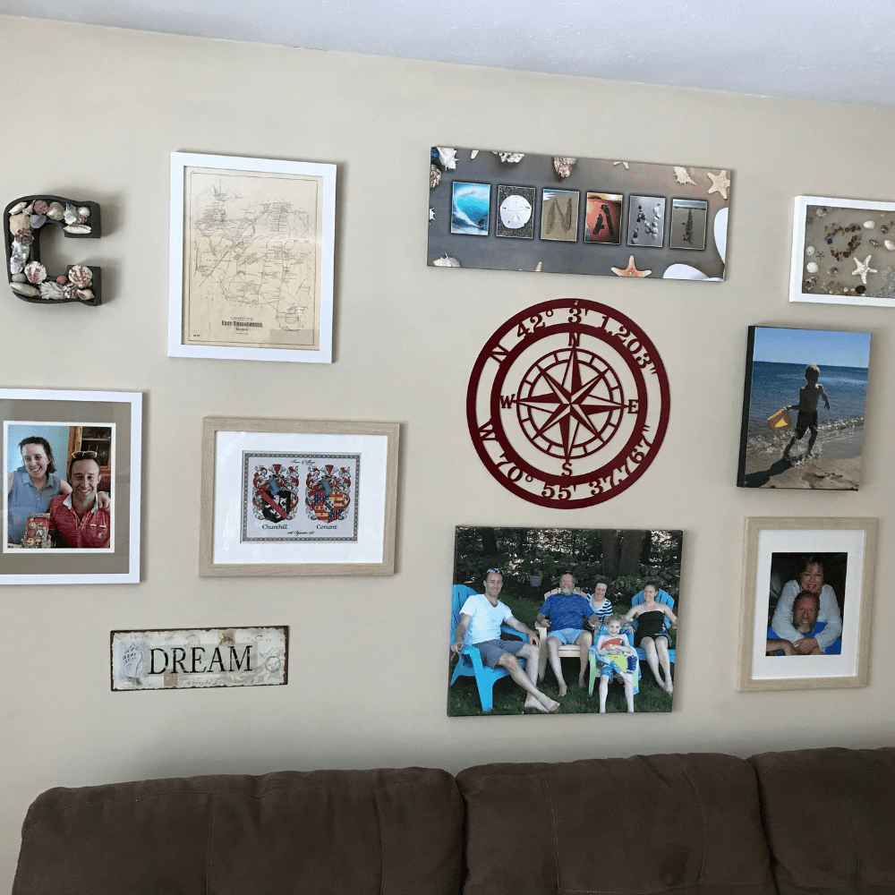 Metal Compass Sign – Personalized Nautical & Rustic Wall Art - HouseSensationsArt