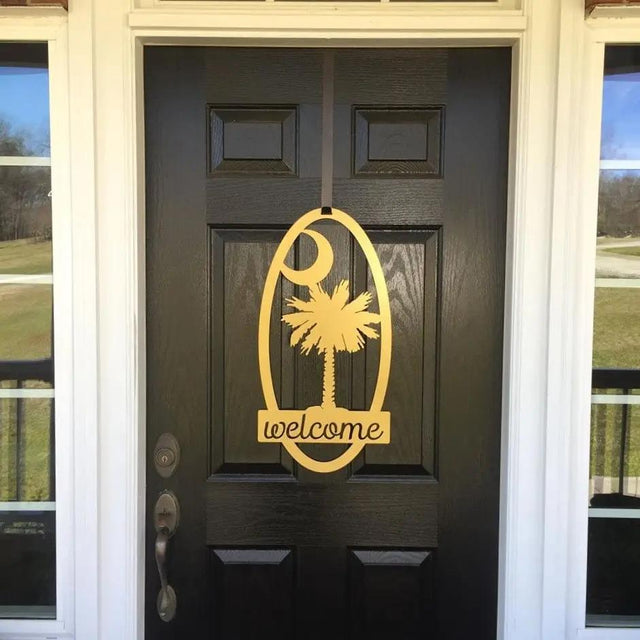 Metal Palmetto Tree – Southern Rustic Wall, Garden & Front Door Decor - HouseSensationsArt