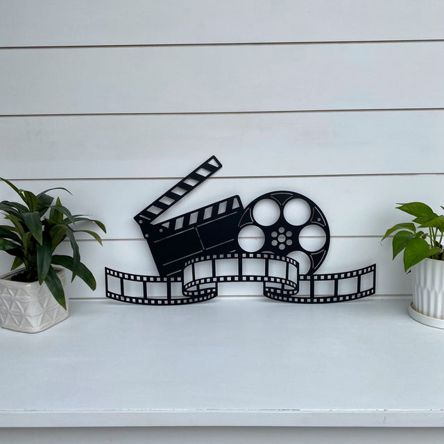 Movie Reel Wall Decor – Personalized Metal Art for Film Lovers & Home Theaters - HouseSensationsArt