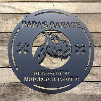 Personalized Garage Motorcycle Sign - Custom Metal Motorcycle Sign – Weather - Resistant Outdoor Address Signs for Firefighter, Home Décor & Housewarming Gift - HouseSensationsArt