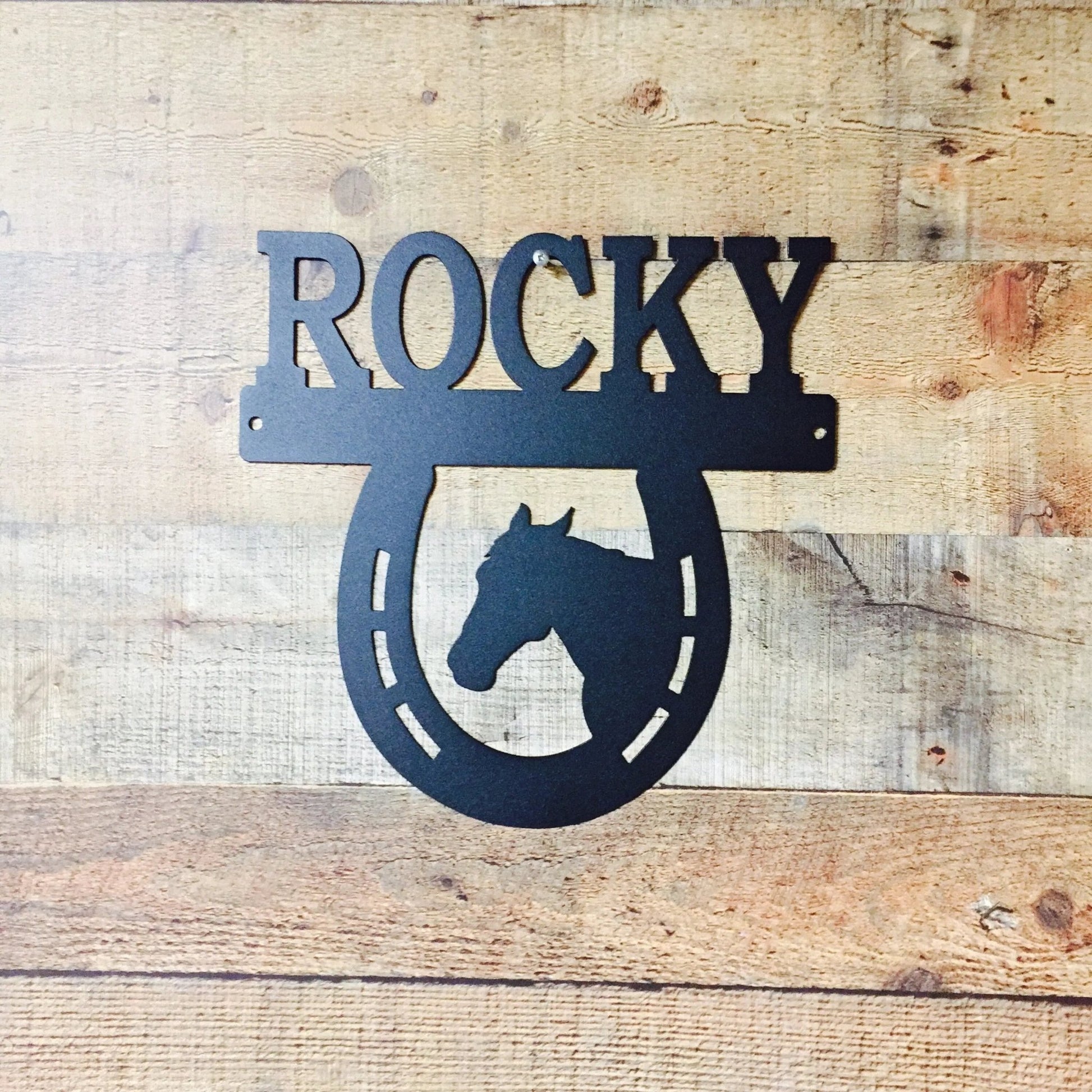 Personalized Horse Stall Sign | Horse Stall Nameplate | Metal Sign - HouseSensationsArt