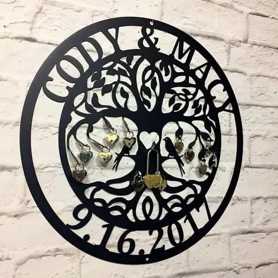 Personalized Love Lock Tree With Love Birds For Unity Ceremony Wedding Decor House Sensations Art