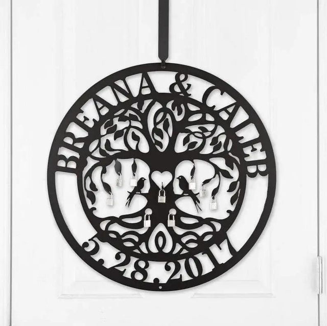 Personalized Love Lock Tree With Love Birds For Unity Ceremony Wedding Decor House Sensations Art