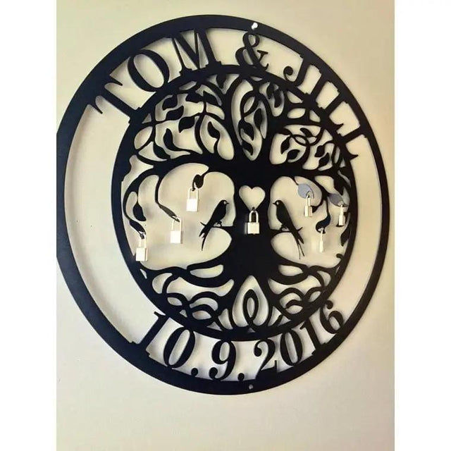 Personalized Love Lock Tree With Love Birds For Unity Ceremony Wedding Decor House Sensations Art