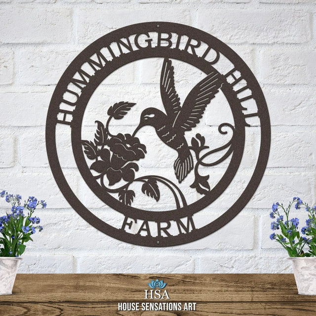 Personalized Metal Hummingbird Signs for Home and Garden - HouseSensationsArt
