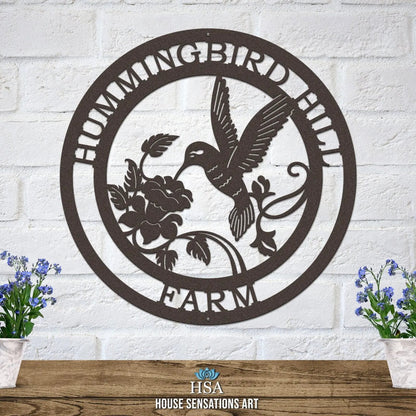 Personalized Metal Hummingbird Signs for Home and Garden - HouseSensationsArt