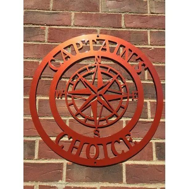 Personalized Name Compass Sign - Personalized Nautical Wall Art, Family Name & Date - Indoor Outdoor Metal Decor, Housewarming or Wedding Gift for Couples - HouseSensationsArt