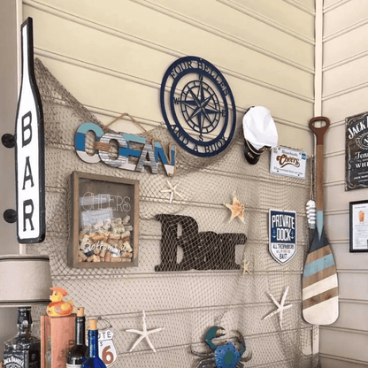 Personalized Name Compass Sign - Personalized Nautical Wall Art, Family Name & Date - Indoor Outdoor Metal Decor, Housewarming or Wedding Gift for Couples - HouseSensationsArt