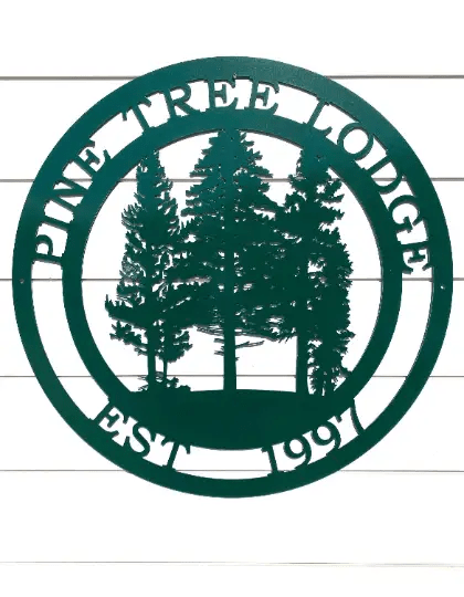 Personalized Pine Tree Metal Sign Tree of Life Sign House Sensations Art