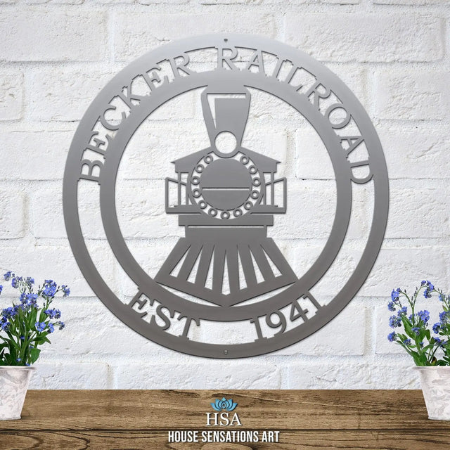 Personalized Railroad Signs – Custom Train Metal Wall Decor - HouseSensationsArt