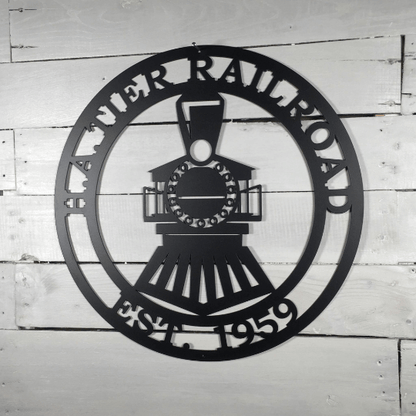 Personalized Train Sign - Custom Metal Train Sign – Weather - Resistant Outdoor Address Signs for Firefighter, Home Décor & Housewarming Gift - HouseSensationsArt