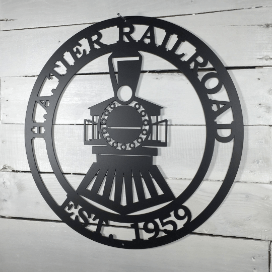 Personalized Train Sign - Custom Metal Train Sign – Weather - Resistant Outdoor Address Signs for Firefighter, Home Décor & Housewarming Gift - HouseSensationsArt
