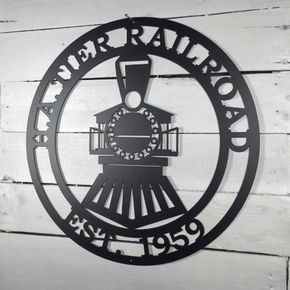 Personalized Train Sign - Custom Metal Train Sign – Weather - Resistant Outdoor Address Signs for Firefighter, Home Décor & Housewarming Gift - HouseSensationsArt
