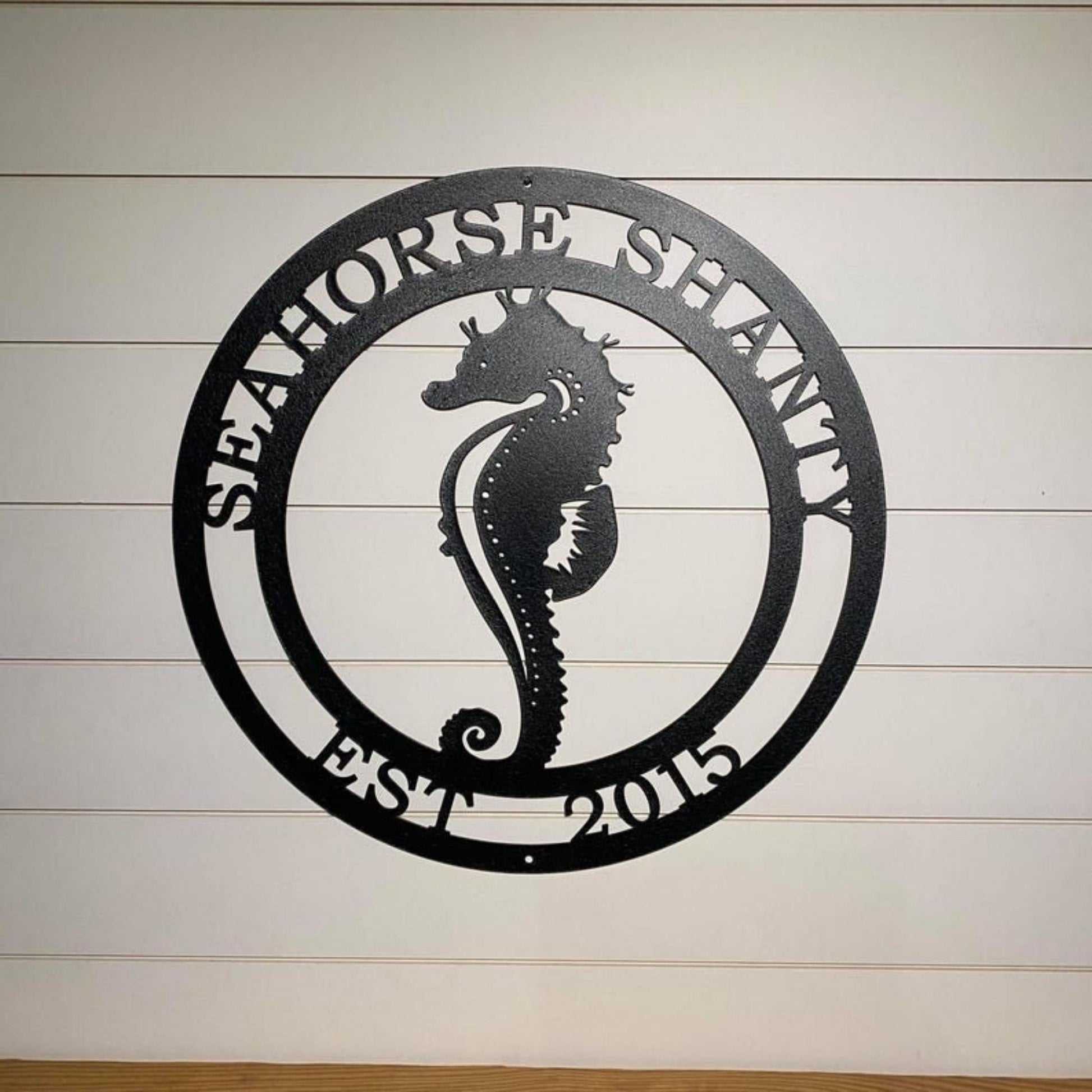 Personalized Seahorse Sign Nautical Decor House Sensations Art   