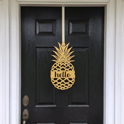 Pineapple on Front Door – Welcoming Tropical Decor for Your Home - HouseSensationsArt