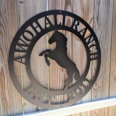 Rearing Horse Ranch Sign - Custom Metal House Number Plaque - Perfect for Outdoor Decor in Gardens, Yards, or Farms - Ideal Housewarming Gift for Animal Lovers - HouseSensationsArt
