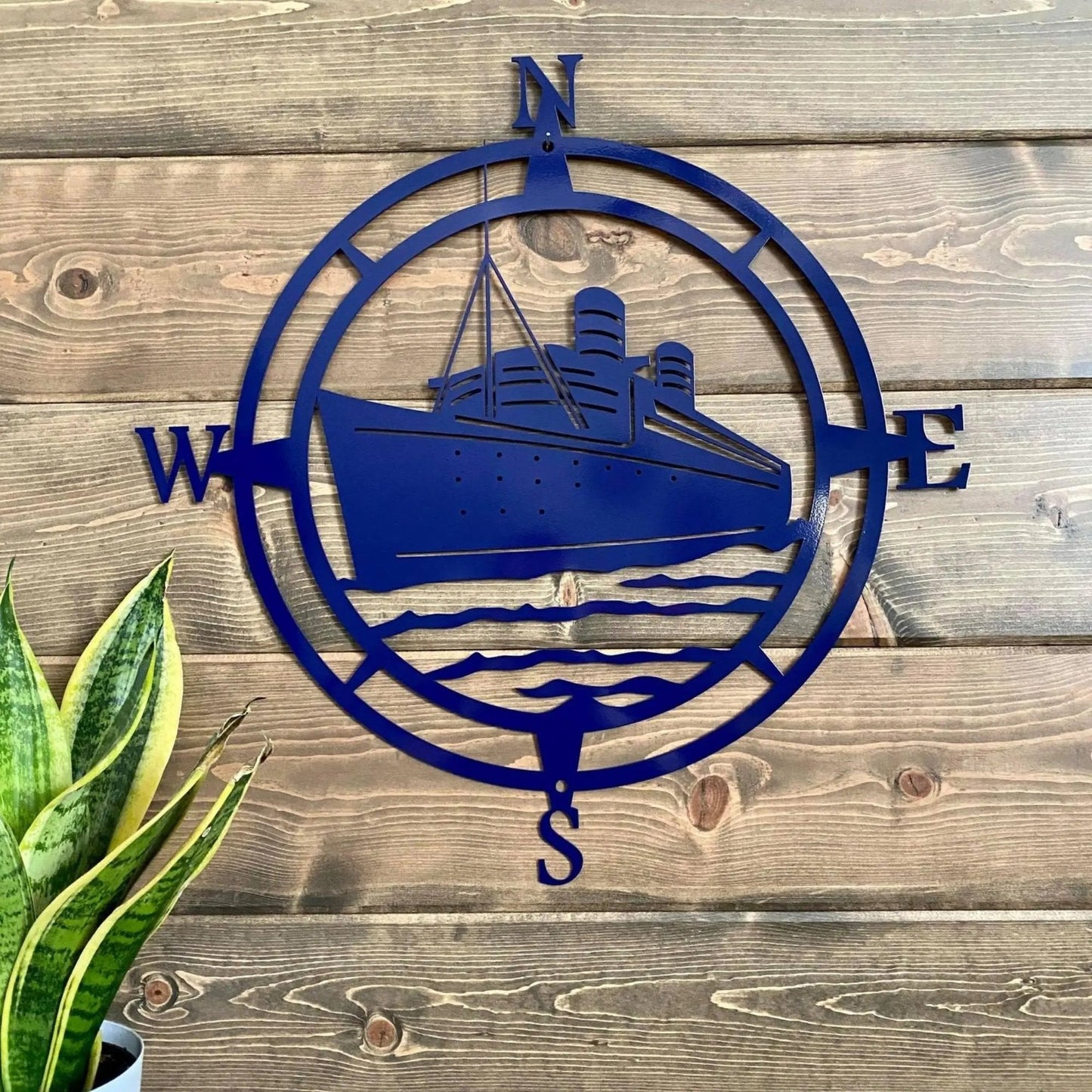 Ship Compass Metal Sign - Custom Metal Address Signs for Houses - Perfect Wall Décor for Bedroom, Office, Kitchen, Living Room & Housewarming Gift - HouseSensationsArt